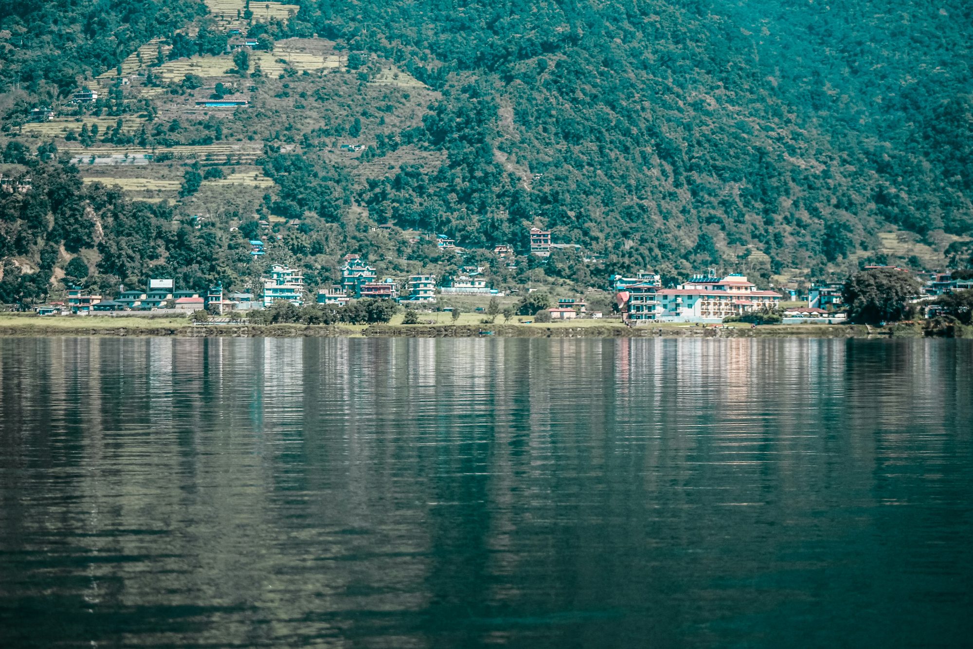 The quiet western end of Phewa Lake